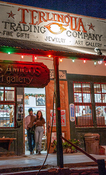 Night at the Terlingua Trading Company.